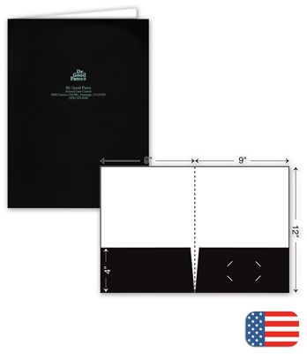 9 x 12 Standard Glossy Presentation Folder – Foil Imprint