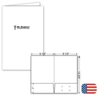9 1/2 x 14 3/4 Legal Glossy Presentation Folder – Foil Imprint