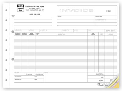 Classic, Extra Wide Invoices
