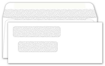 8 x 3 1/2 Double Window Envelope