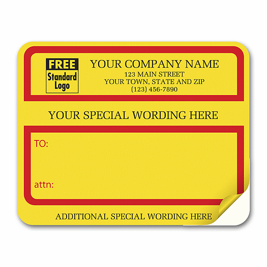 Jumbo Padded Mailing Label with Special Wording