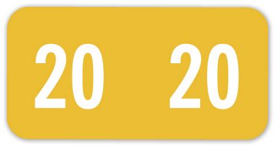 2020 Smead End Tab Compatible Label,Sheets Yellow