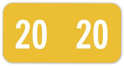2020 Smead End Tab Compatible Label,Sheets Yellow