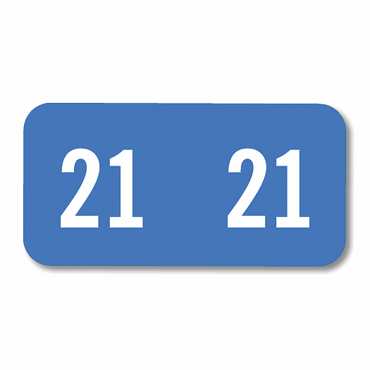 2021 Smead End Tab Compatible LabelSheets Light Blue 120221