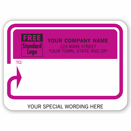 Mailing Labels, Padded, White w/ Pink Return Address - Office and Business Supplies Online - Ipayo.com