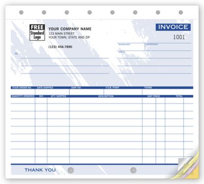 8 1/2 x 7 Shipping Invoices – Small