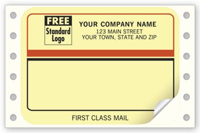 Continuous Mailing Label,  First Class Mail
