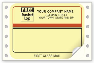 3 7/8 x 2 7/8 Continuous Mailing Label,  First Class Mail