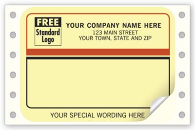 Mailing Labels, Continuous, Beige w/ Black/Rust Border - Office and Business Supplies Online - Ipayo.com