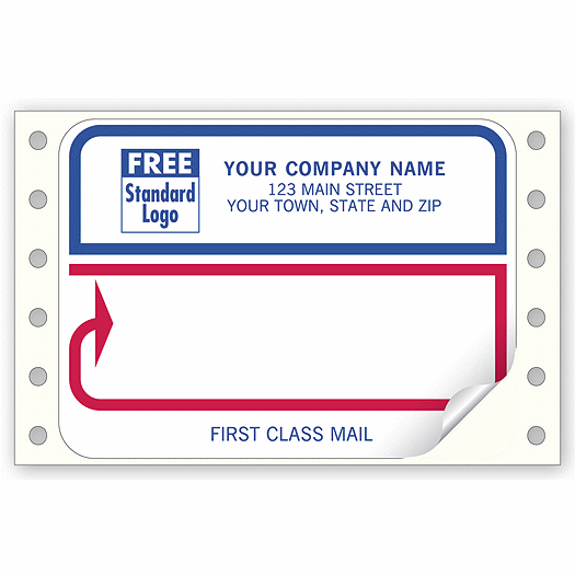 First Class Mail, Mailing Labels, Continuous, White