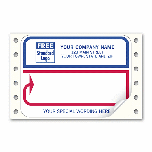 Mailing Labels, Continuous, White with Blue/Red Borders - Office and Business Supplies Online - Ipayo.com