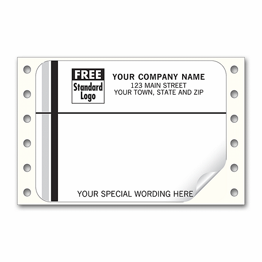 Mailing Labels, Continuous, White with Black/Gray Stripe - Office and Business Supplies Online - Ipayo.com