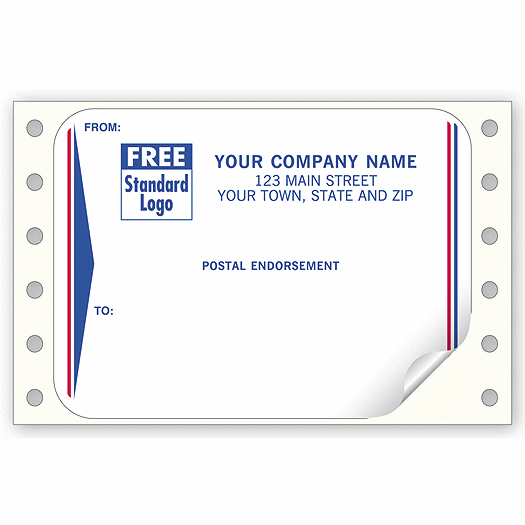 Postal Endorsement Mailing Labels, Continuous, White