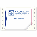 3 7/8 x 2 7/8 Postal Endorsement Mailing Labels, Continuous, White