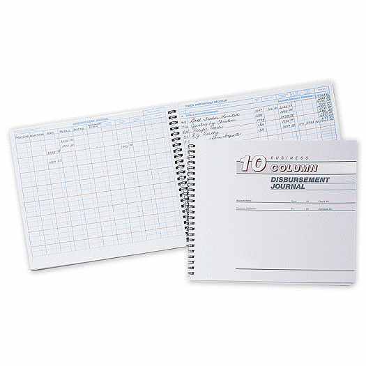 Cash Receipts Journal - 10 Column Disbursement Journal - Office and Business Supplies Online - Ipayo.com