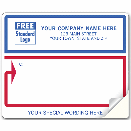 Mailing Labels, Laser/Inkjet, White with Blue/Red Border - Office and Business Supplies Online - Ipayo.com