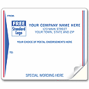 4 x 3 1/3 Mailing Labels, Laser/Inkjet, White w/ Blue/Red Stripe