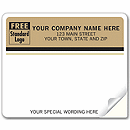 4 x 3 1/3 Enterprise Mailing Labels, Laser, Tan Return Address