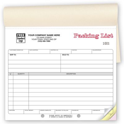 8 1/2 x 7 Packing Lists – Booked