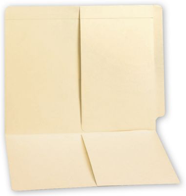End Tab Folders, Manila, 11pt, 2 Half Pocket, No Fastener - Office and Business Supplies Online - Ipayo.com