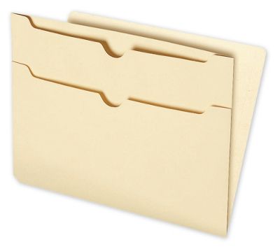 12 1/4 X 9 1/2 End-Tab Folders with Two Pockets on Back, 11pt