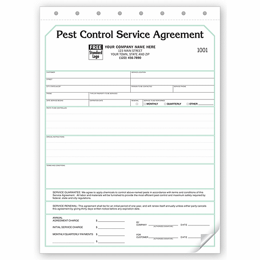 Pest Control Contract -  Service Agreements