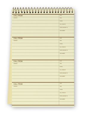 5 1/2 x 8 1/2 Phone Call Record Book