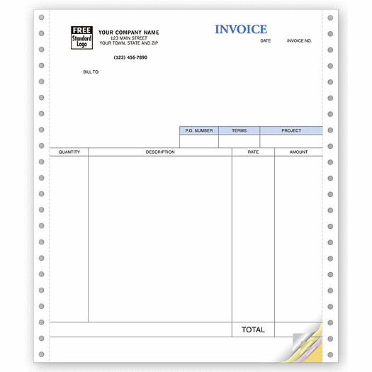 Service Invoices, Continuous, Classic - Office and Business Supplies Online - Ipayo.com