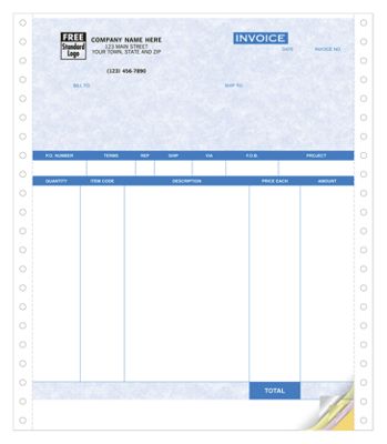 Product Invoices Continuous Parchment 13051AG