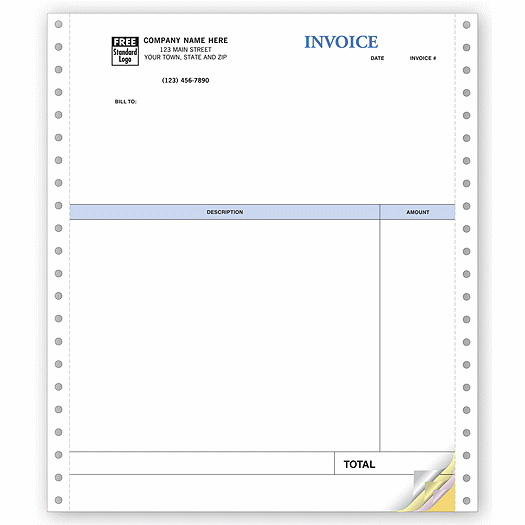 Invoices, Professional, Continuous, Classic