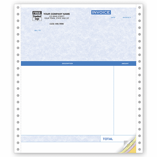 Continuous Professional Invoice Parchment