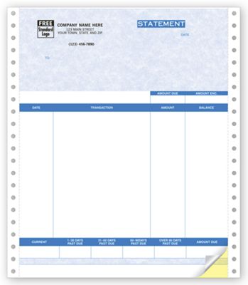 8 1/2 x 11 Statements, Continuous, Parchment