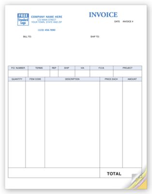 8 1/2 x 11 Product Invoices, Laser, Classic