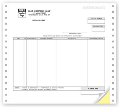 8 1/2 x 8 1/2 Statements, Continuous, Classic