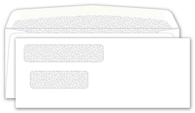 7 1/2 x 3 1/2 Double Window Envelope