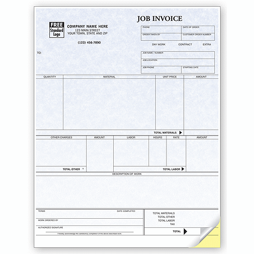 Job Invoices, Laser, Parchment