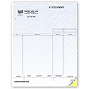 Give customers an up-to-date picture of their account! Easy to follow statement includes an account aging section at bottom for current and past due amounts. Custom printed business forms.