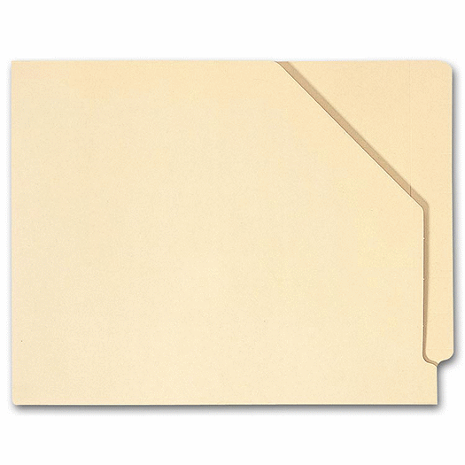 End Tab Diagonal Cut File Pocket, Manila 11 pt, No expansion - Office and Business Supplies Online - Ipayo.com