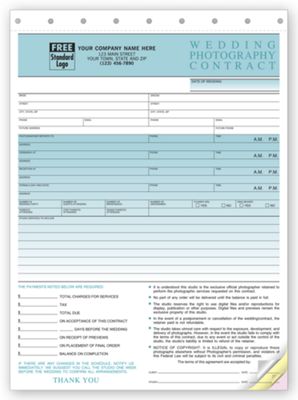 Wedding Photography Contract - 8 1/2 x 11 - Sets - Office and Business Supplies Online - Ipayo.com
