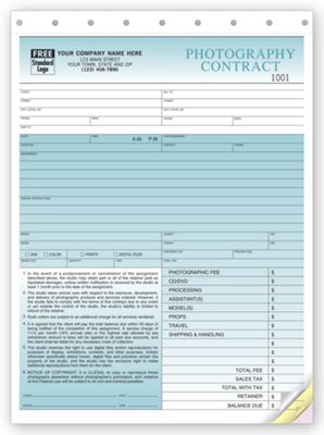 Photography Contracts - 8 1/2 x 11 - Sets - Office and Business Supplies Online - Ipayo.com