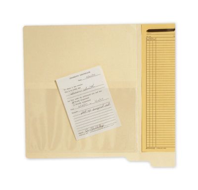 9 1/4 x 6 Transparent Top Load File Pockets