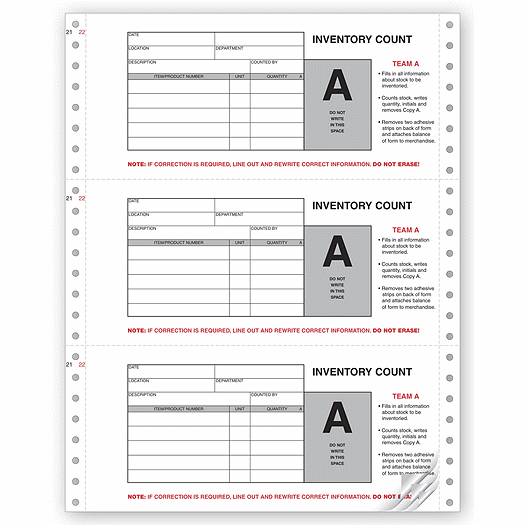 Physical Inventory Count Forms, Continuous - Office and Business Supplies Online - Ipayo.com