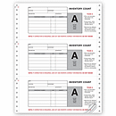 Makes inventory counts & documentation easy! Tear-off continuous form captures dates, product numbers & quantities. Copy A documents stock numbers, counts, location & inventory team for your records.