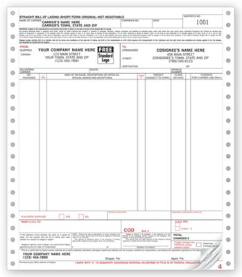 Continuous Bill Of Lading Form - Office and Business Supplies Online - Ipayo.com