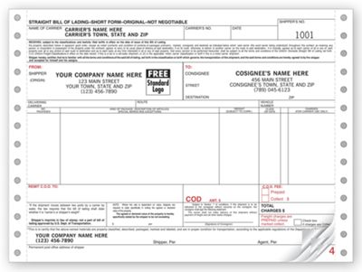Cont. Bill of Lading Form - Office and Business Supplies Online - Ipayo.com