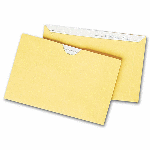 Straight Tab Card File Pocket, 4 1/8  x 6 1/8 , Buff - Office and Business Supplies Online - Ipayo.com