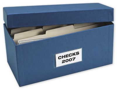 5 High x 9 3/4 Long x 4 3/8 Wide Set of 2 Cancelled Check Storage Boxes
