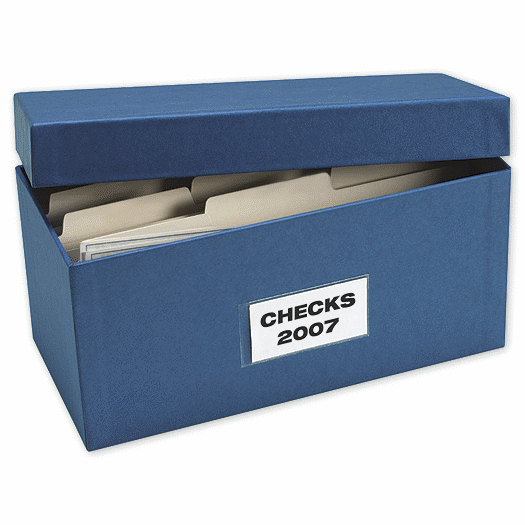 Set of 2 Cancelled Check Storage Boxes - Office and Business Supplies Online - Ipayo.com