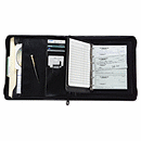Organize your checkbook, register, files, bills and deposit tickets in this upscale zippered portfolio, made of rich leather-like vinyl. Check compatibility: Designed for Duplicate Deskbook (56500N) checks.