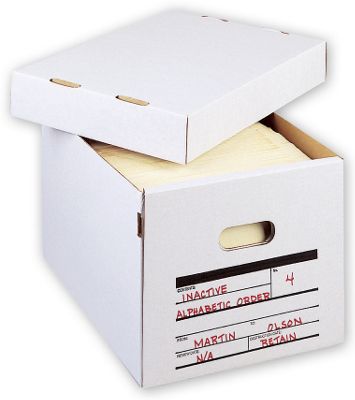 12 1/4 x 16 3/4 x 10 1/4 Corrugated Storage Boxes, 6 per case